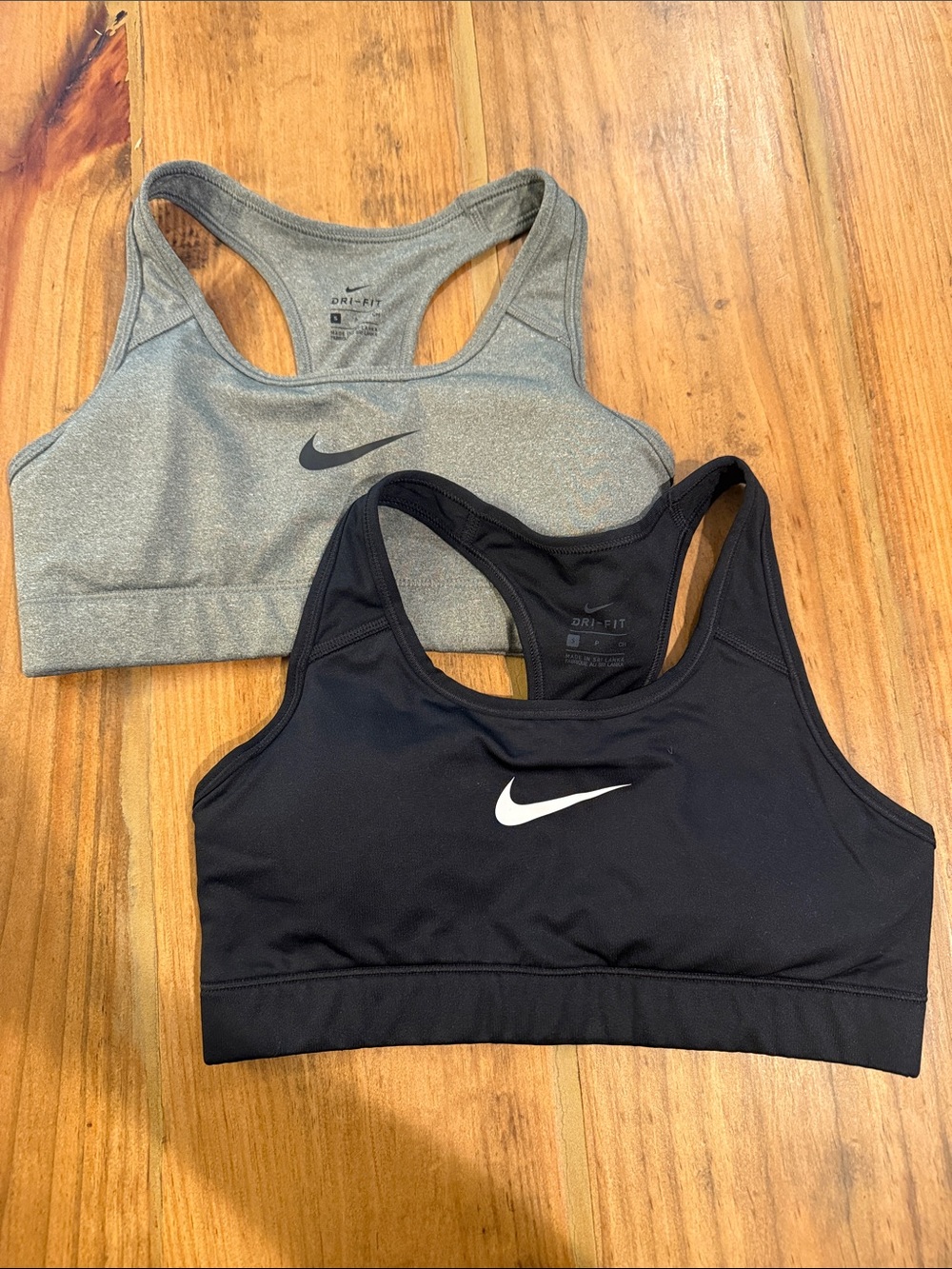 Nike Dri-FIT Women's Padded Sports Bras - Black and Gray, Set of 2